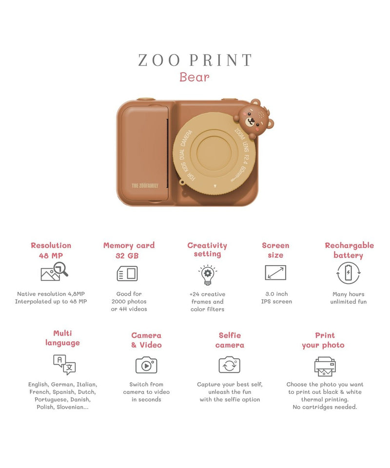 The Zoofamily camera Print Bear