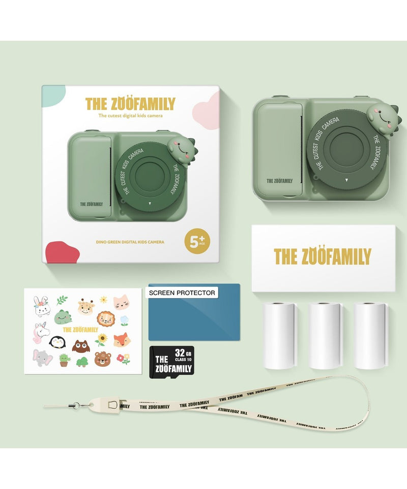 The Zoofamily camera Print Dino Green