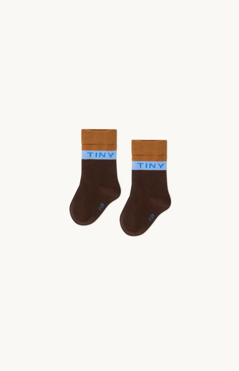 Tiny Cottons Baby Color Block Medium Socks Chocolate