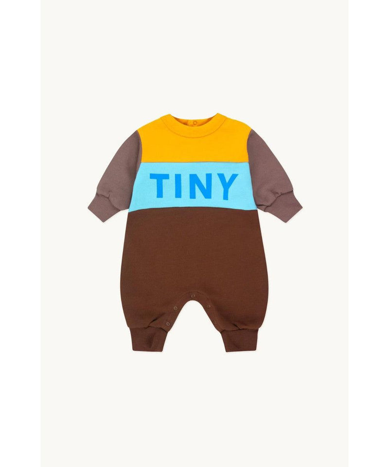 Tiny Cottons Baby Color Block One-Piece Brown