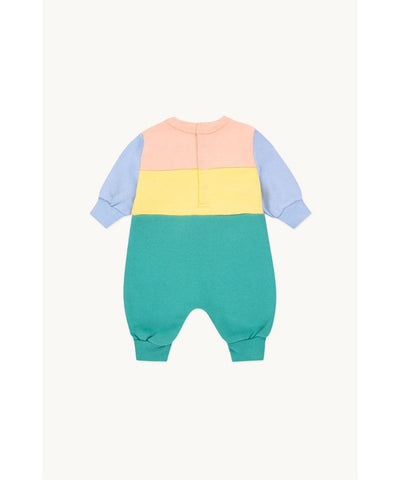 Tiny Cottons Baby Color Block One-Piece Wild Rose/Emerald