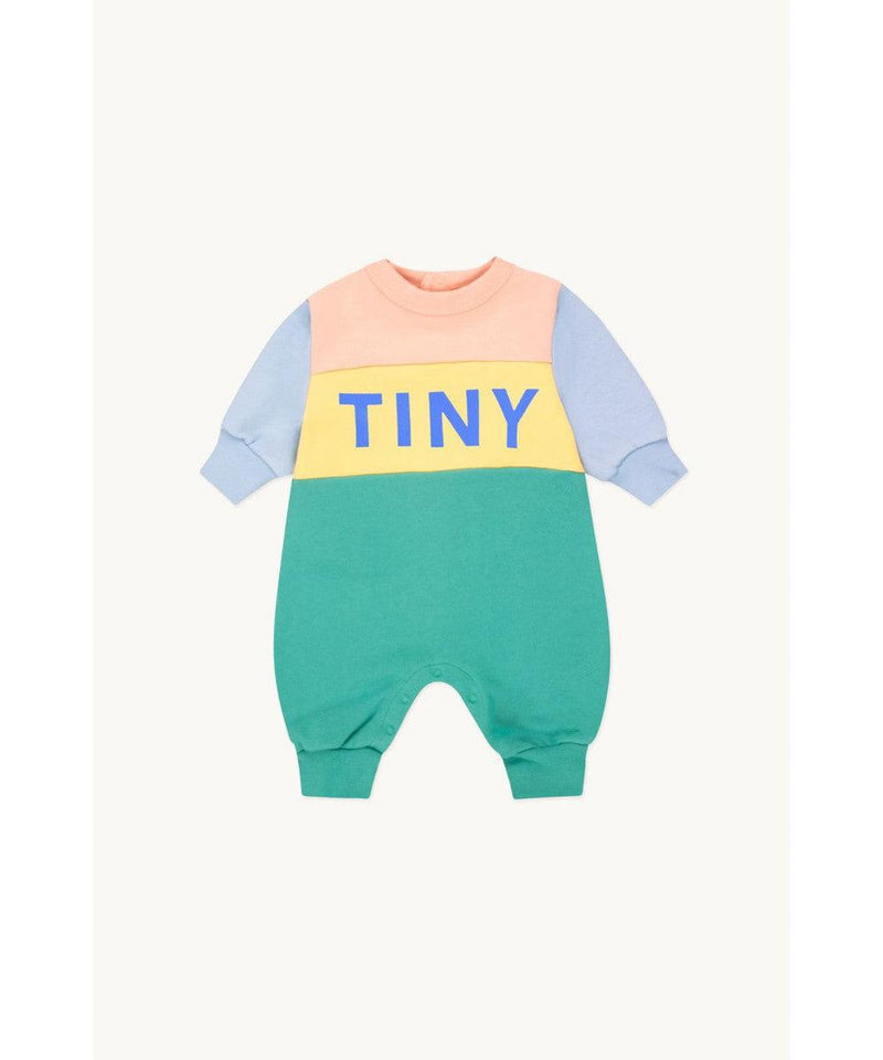 Tiny Cottons Baby Color Block One-Piece Wild Rose/Emerald