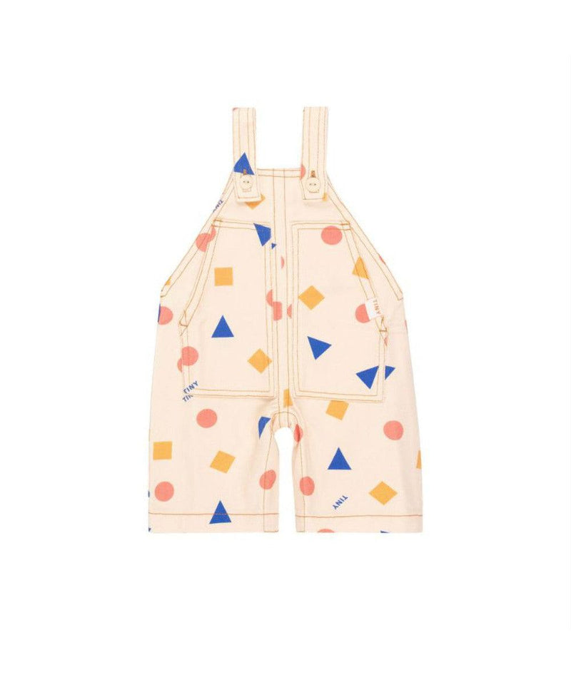 Tiny Cottons Baby Geometric Dungaree Vanilla