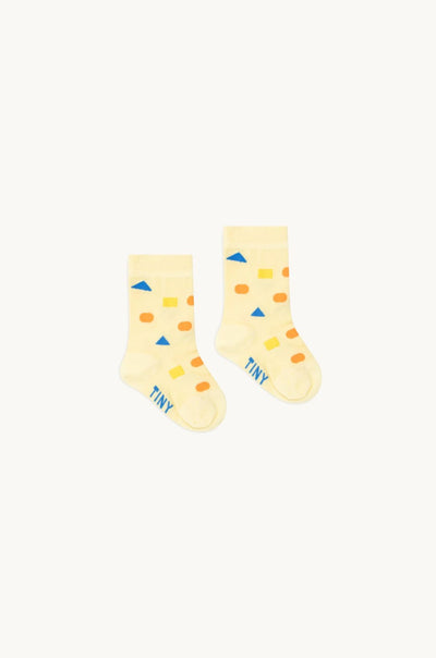 Tiny Cottons Baby Geometric Medium Socks Eggnog