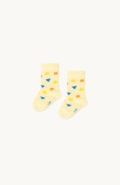 Tiny Cottons Baby Geometric Medium Socks Eggnog