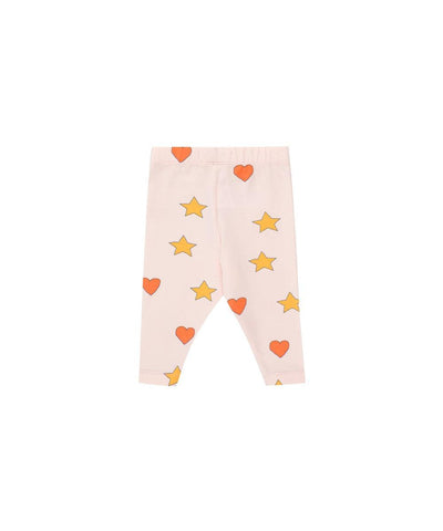 Tiny Cottons Baby Hearts and Stars Baby Pant Pastel Pink