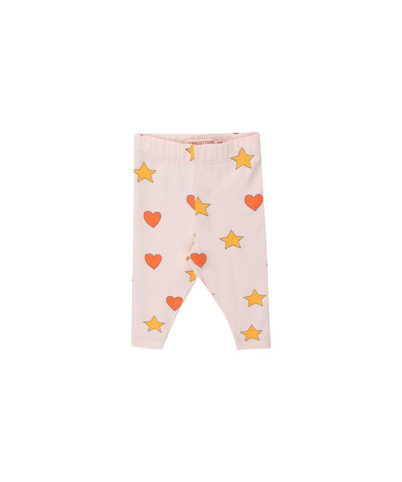 Tiny Cottons Baby Hearts and Stars Baby Pant Pastel Pink