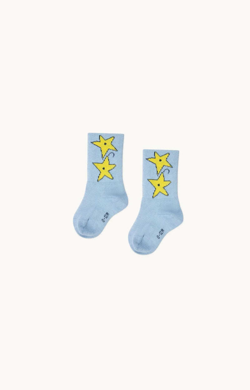 Tiny Cottons Baby Impressions Medium Soks Metalic Sky Blue