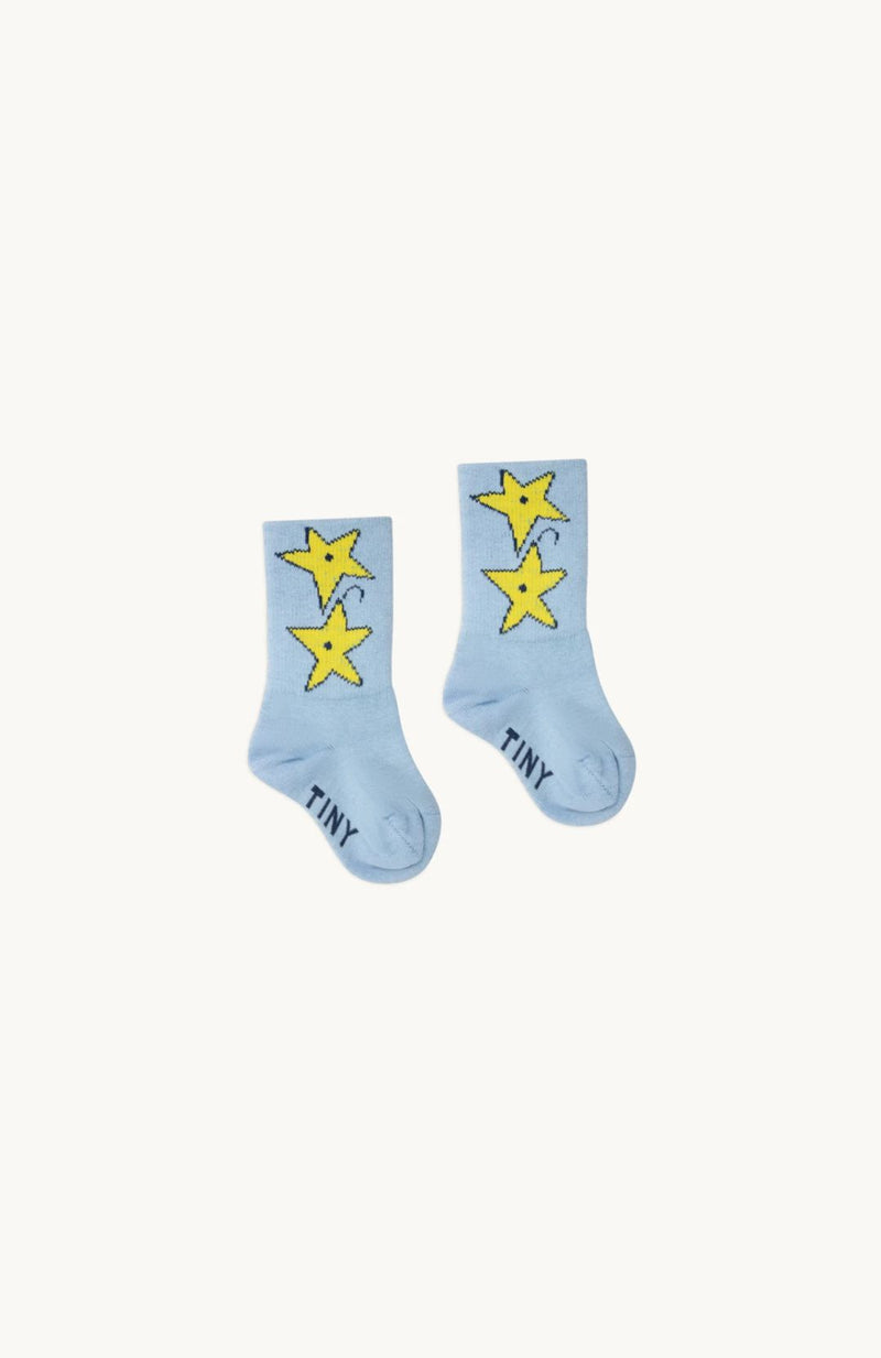 Tiny Cottons Baby Impressions Medium Soks Metalic Sky Blue