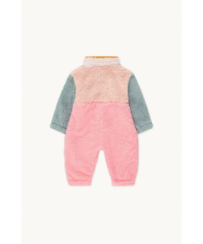 Tiny Cottons Baby Polar Sherpa One-Piece Color Block Wild Rose/Pink