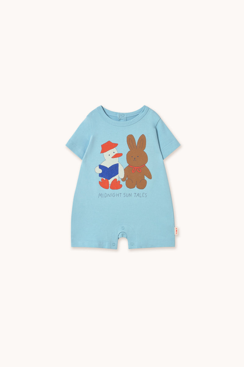 Tiny Cottons Baby Readers Graphic One Piece Dusty Blue