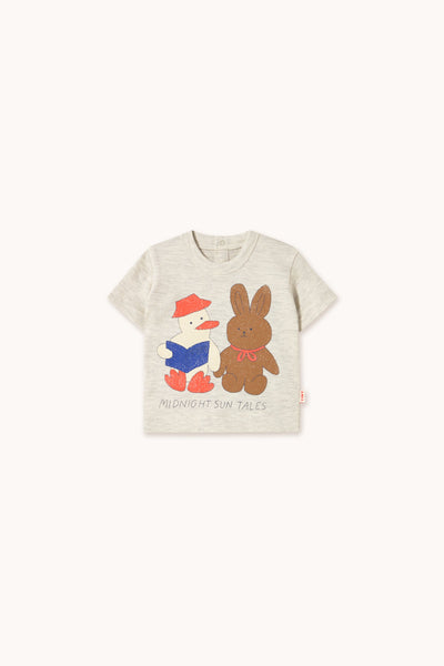 Tiny Cottons Baby Readers Graphic Tee Cream Heather