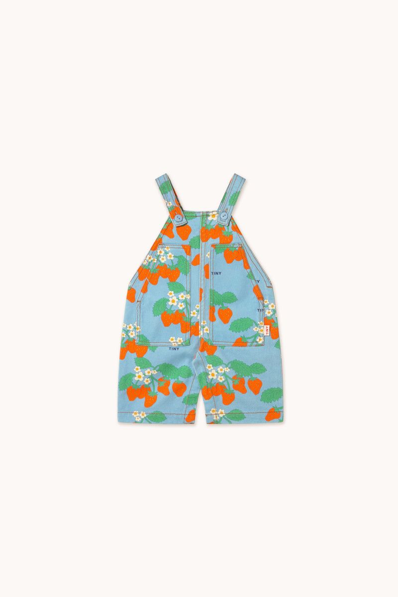 Tiny Cottons Baby Strawberries Dungaree Denim Blue