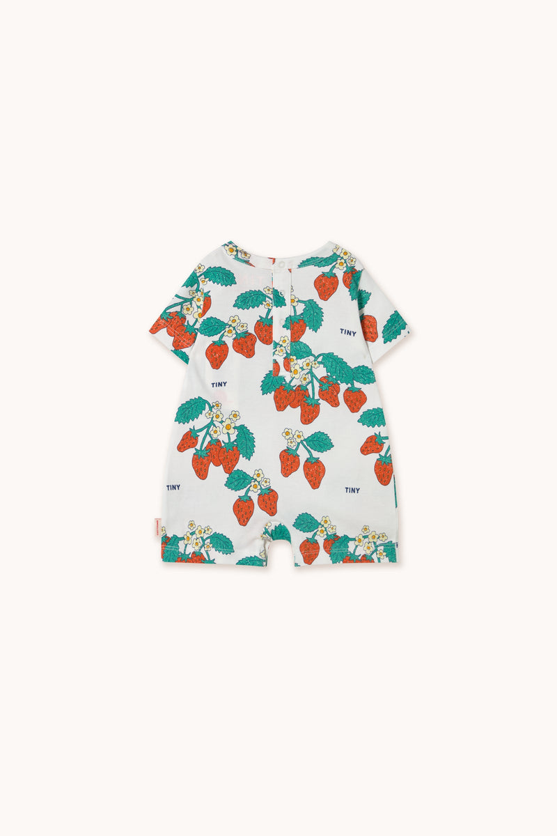 Tiny Cottons Baby Strawberries One Piece Off-White