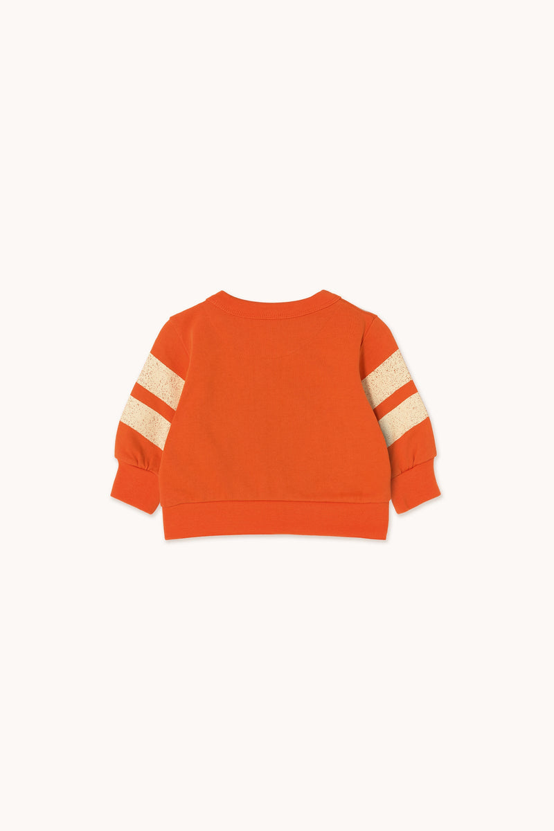 Tiny Cottons Baby Stripes Logo Sweatshirt Summer Red