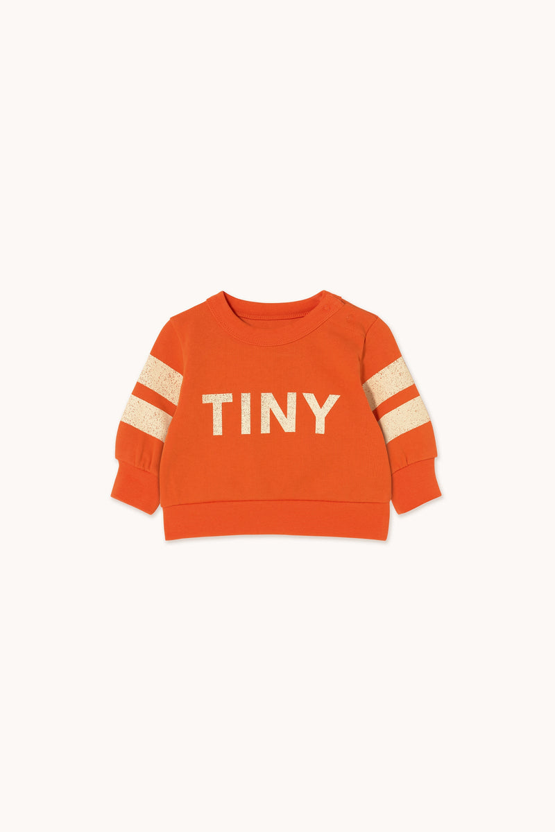 Tiny Cottons Baby Stripes Logo Sweatshirt Summer Red