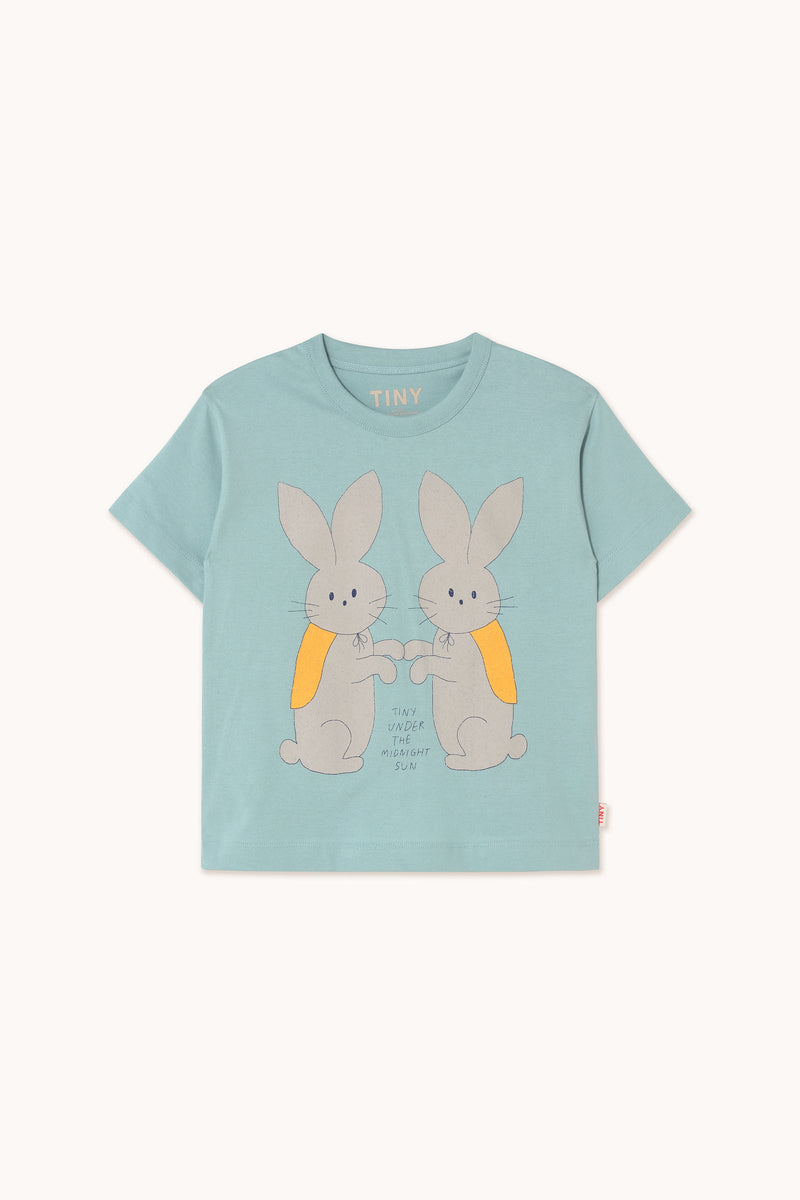 Tiny Cottons Bunnies Graphic Tee Warm Grey