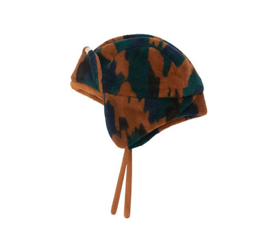 Tiny Cottons Camo Earflap Beanie Brown