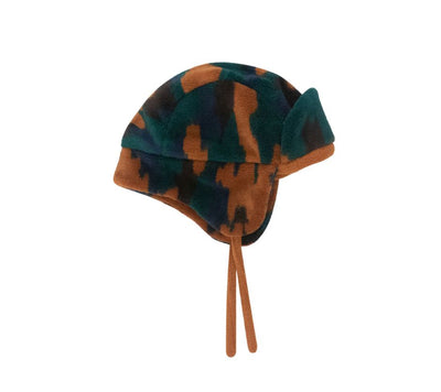 Tiny Cottons Camo Earflap Beanie Brown