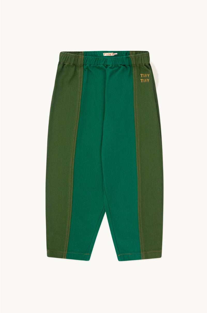 Tiny Cottons Color Blocked Pant Deep Green