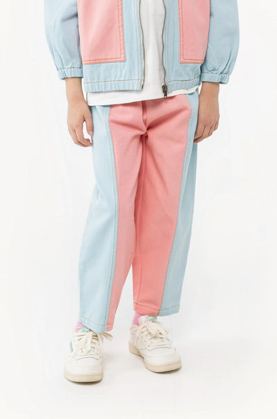 Tiny Cottons Color Blocked Pant Peach