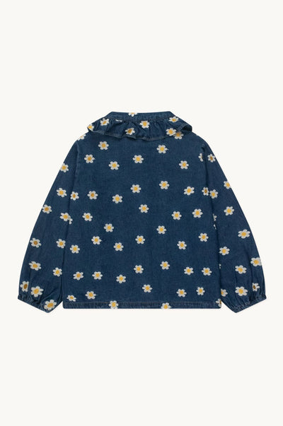 Tiny Cottons Denim Daisy Frill Collar Shirt