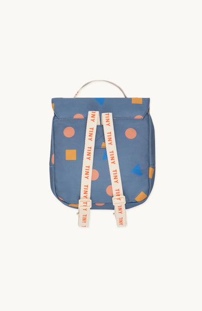 Tiny Cottons Geometric Toddler Backpack Denim Blue