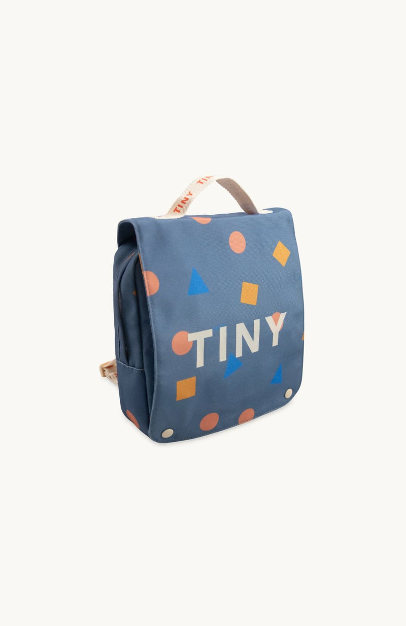 Tiny Cottons Geometric Toddler Backpack Denim Blue