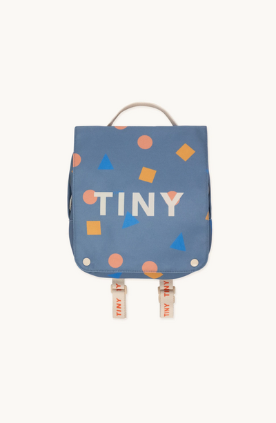 Tiny Cottons Geometric Toddler Backpack Denim Blue