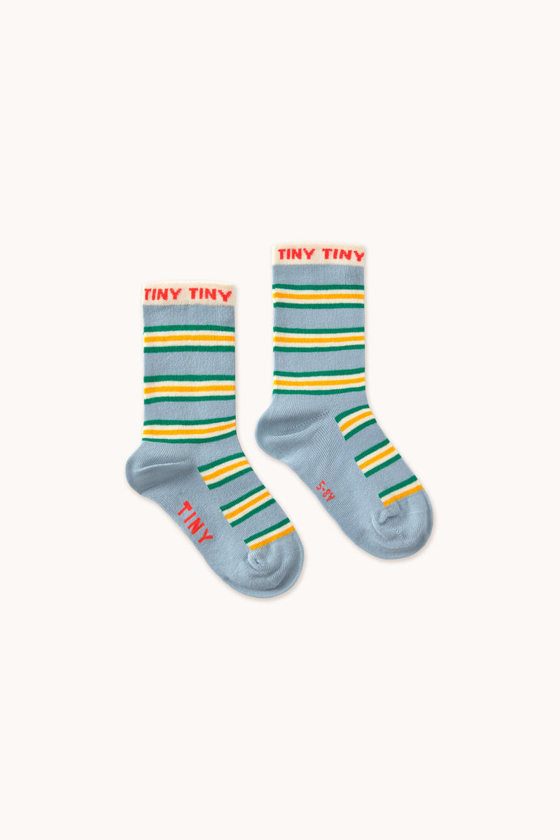 Tiny Cottons Multicolor stripes Medium Socks Warm Grey