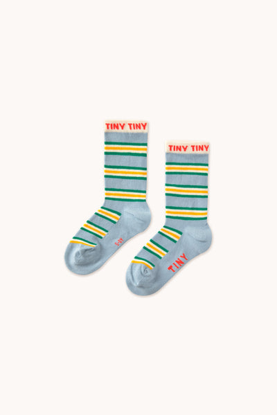 Tiny Cottons Multicolor stripes Medium Socks Warm Grey