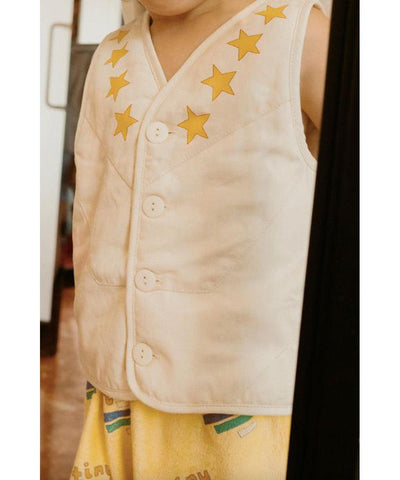 Tiny Cottons Padded Stars Vest light cream