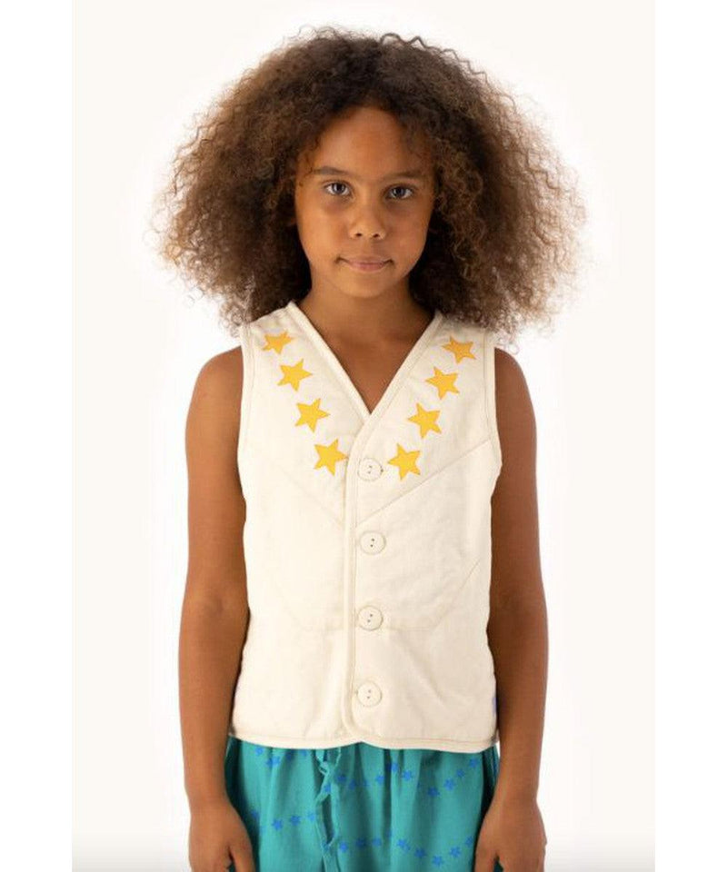 Tiny Cottons Padded Stars Vest light cream