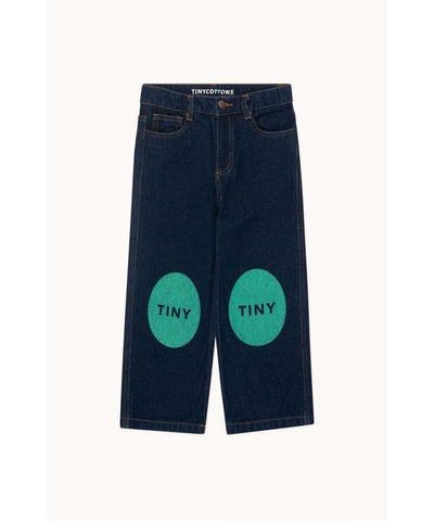 Tiny Cottons Printed Jeans Dark Wash Denim