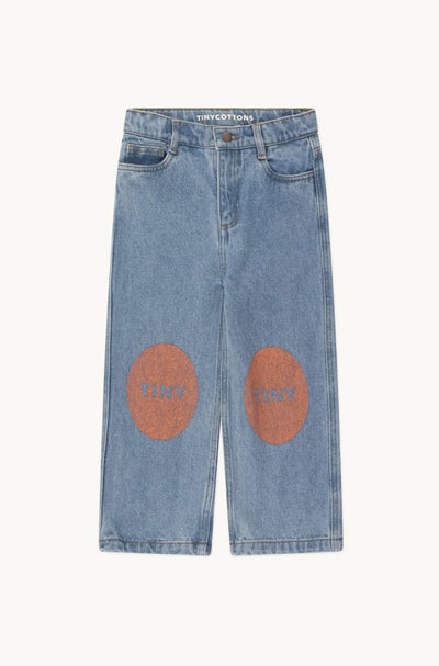 Tiny Cottons Printed Jeans Medium Wash Denim