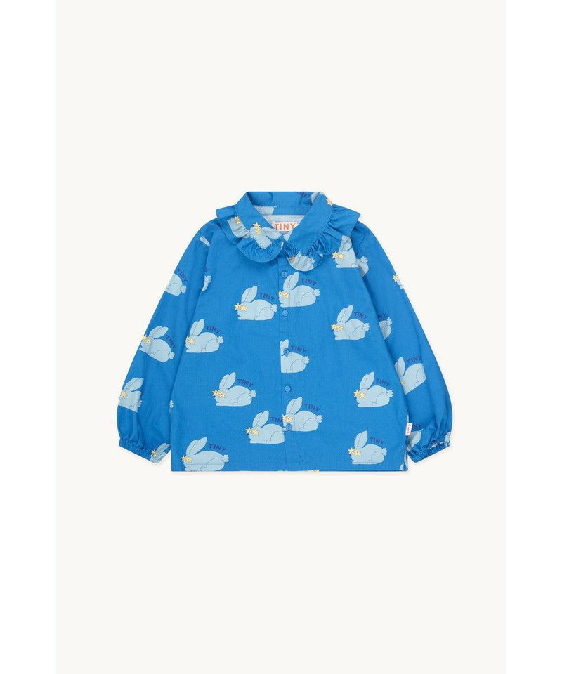 Tiny Cottons Rabbits Collar Shirt Blue