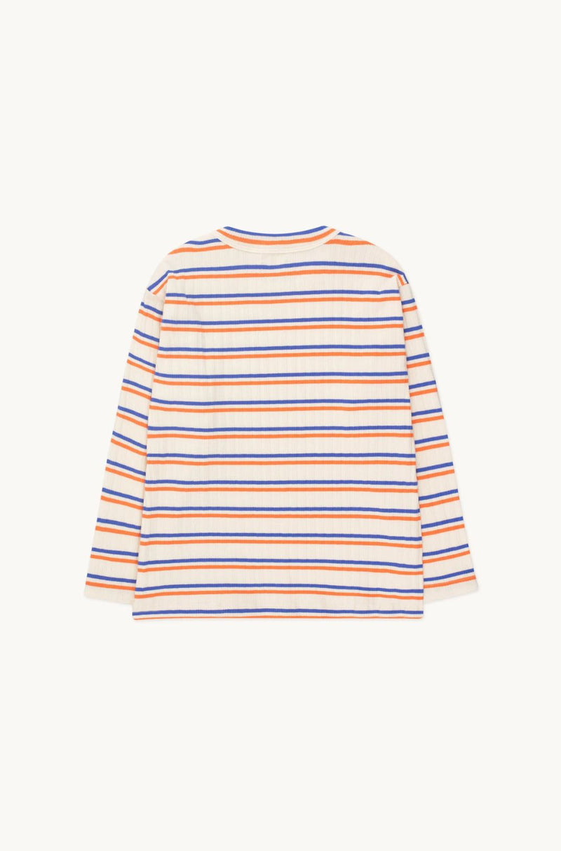 Tiny Cottons Rib Stripes Tee Light Cream