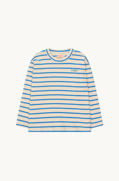 Tiny Cottons Rib Stripes Tee Vanilla