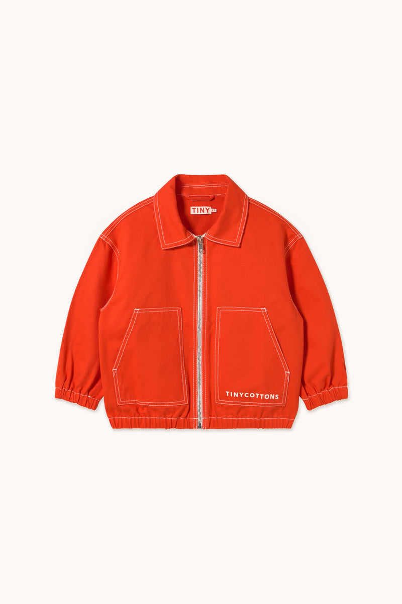 Tiny Cottons Solid Jacket Summer Red