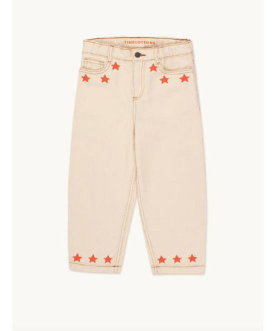 Tiny Cottons Stars Baggy Jeans light cream