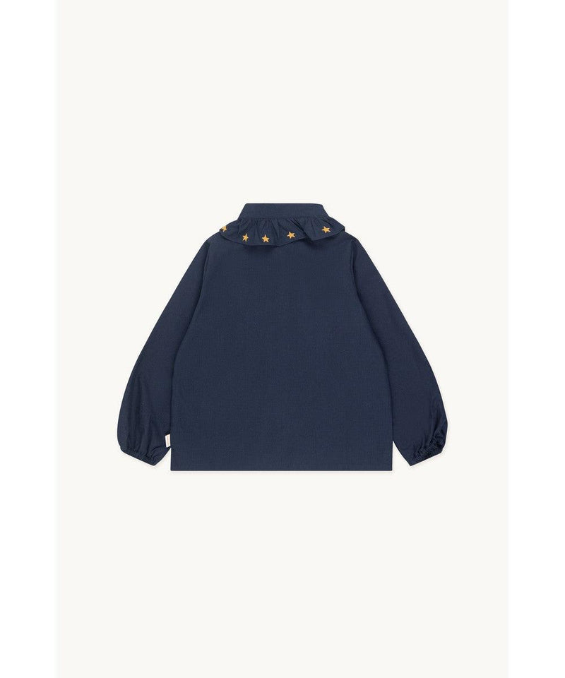 Tiny Cottons Stars Frill Collar Shirt Navy