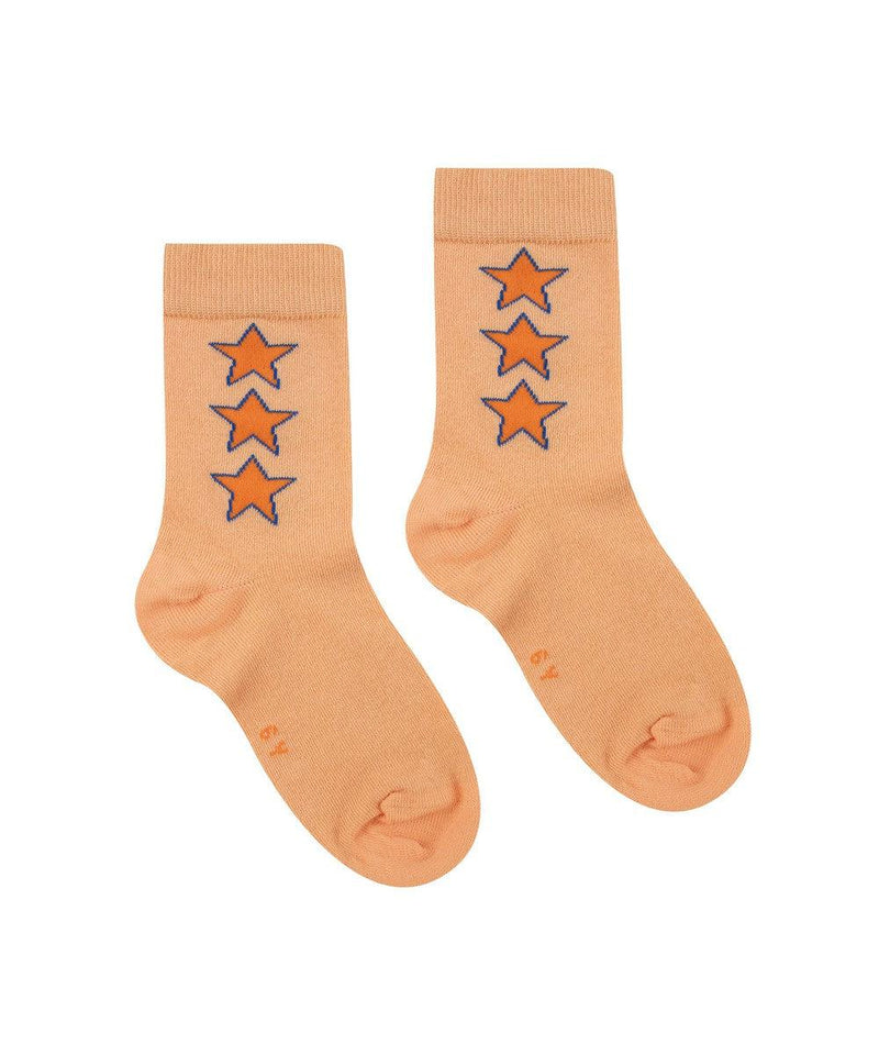 Tiny Cottons Stars Medium Socks Papaya