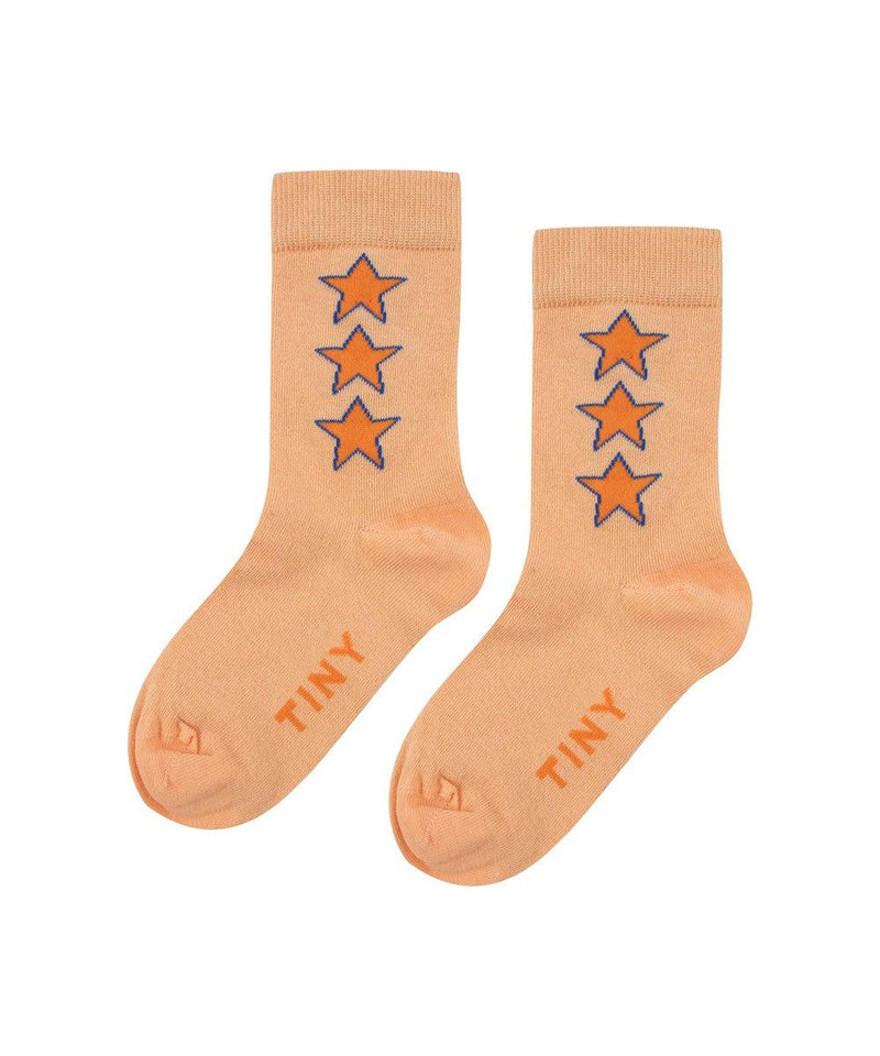 Tiny Cottons Stars Medium Socks Papaya