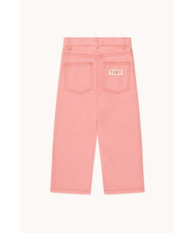 Tiny Cottons Straight Contrast Jeans Peach