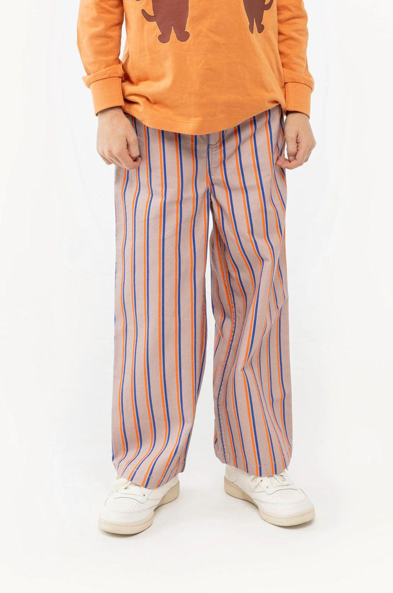 Tiny Cottons Striped Trousers Taupe