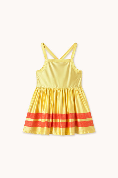 Tiny Cottons Stripes Dress Yellow Gold