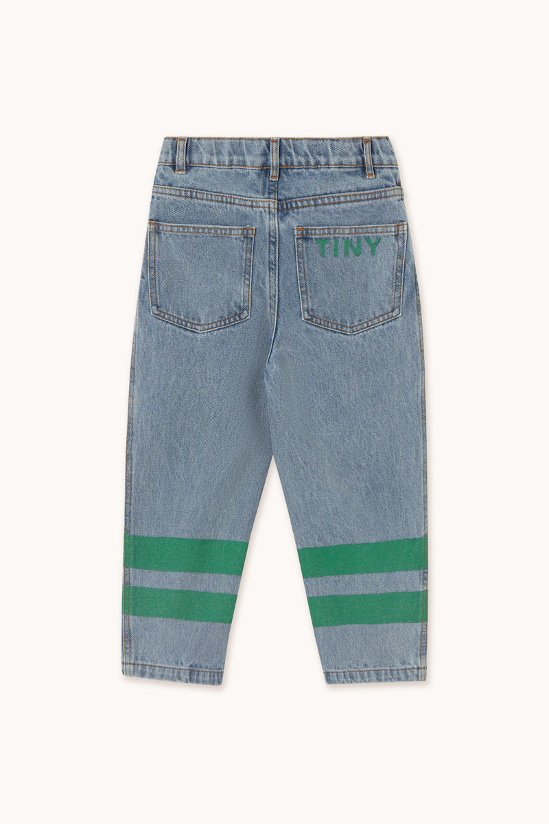 Tiny Cottons Stripes Jeans Light Blue Denim