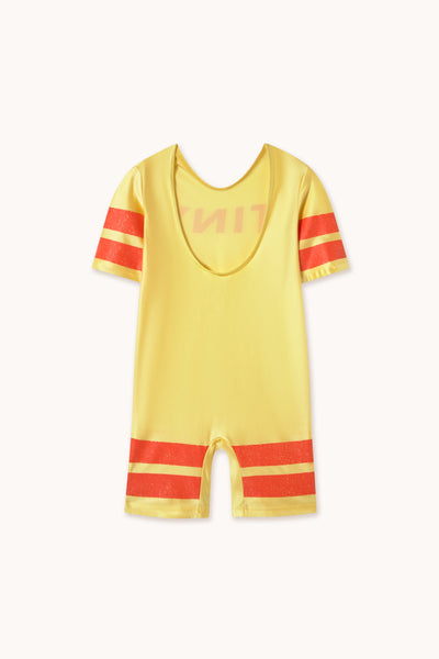 Tiny Cottons Stripes Jumpsuit Yellow Gold