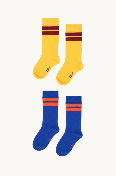 Tiny Cottons Stripes Socks Ultramarine/mustard