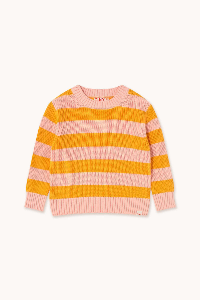 Tiny Cottons Stripes Sweater Yellow/Pastel Pink